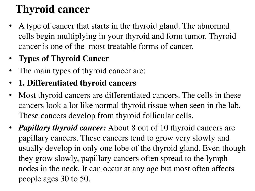 thyroid cancer