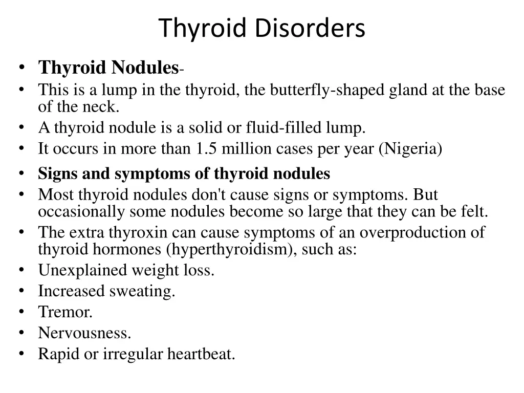 thyroid disorders