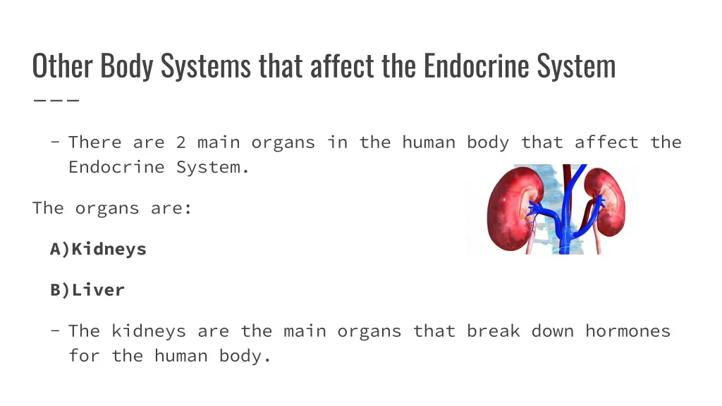 other body systems that affect the endocrine