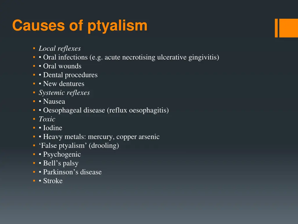 causes of ptyalism