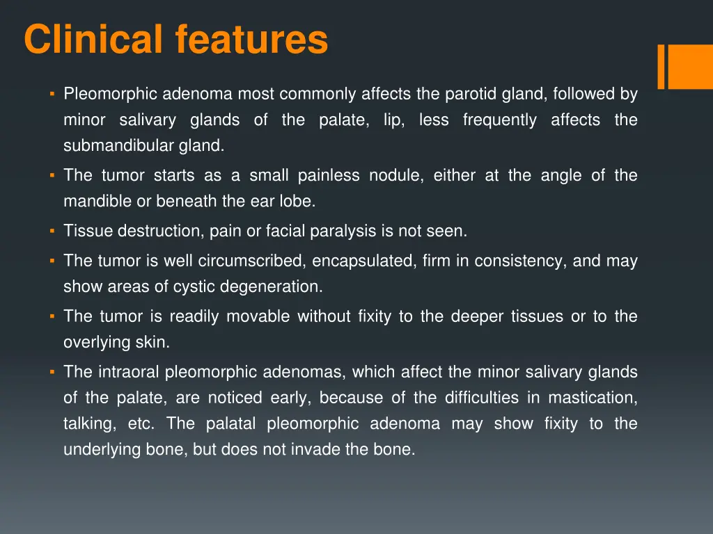 clinical features