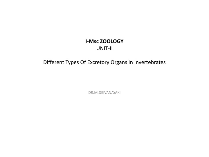 i msc zoology unit ii