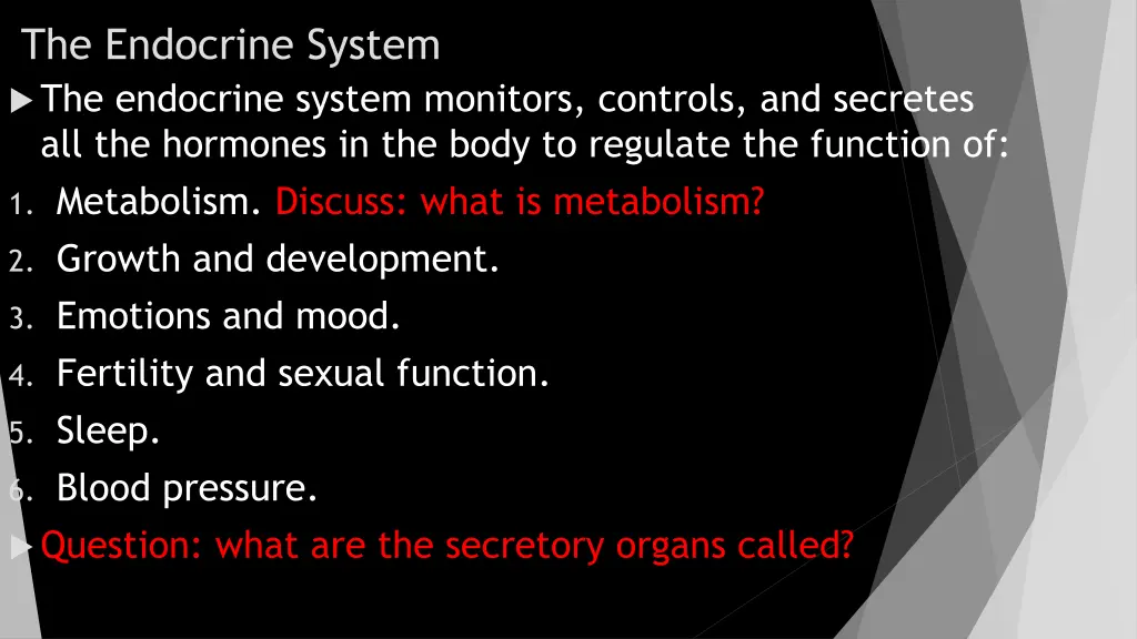 the endocrine system the endocrine system