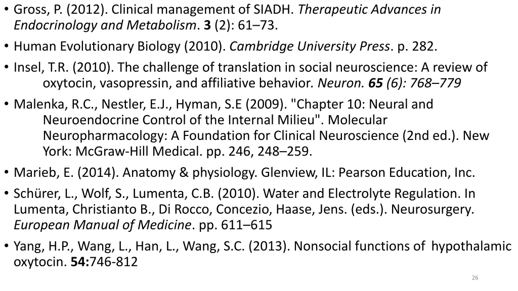 gross p 2012 clinical management of siadh