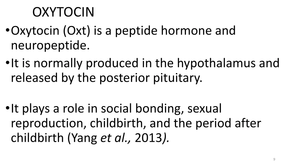 oxytocin oxytocin oxt is a peptide hormone