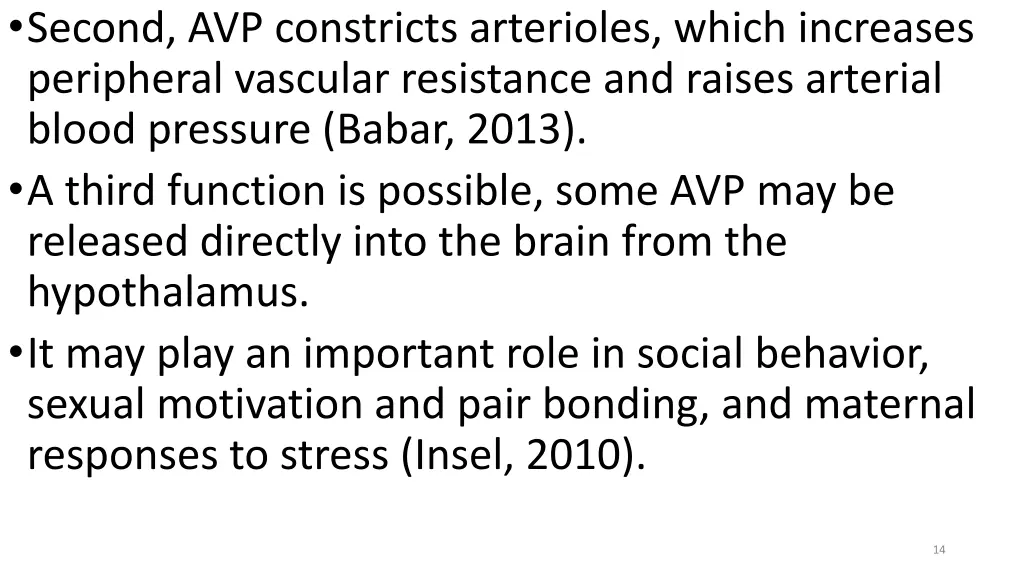 second avp constricts arterioles which increases