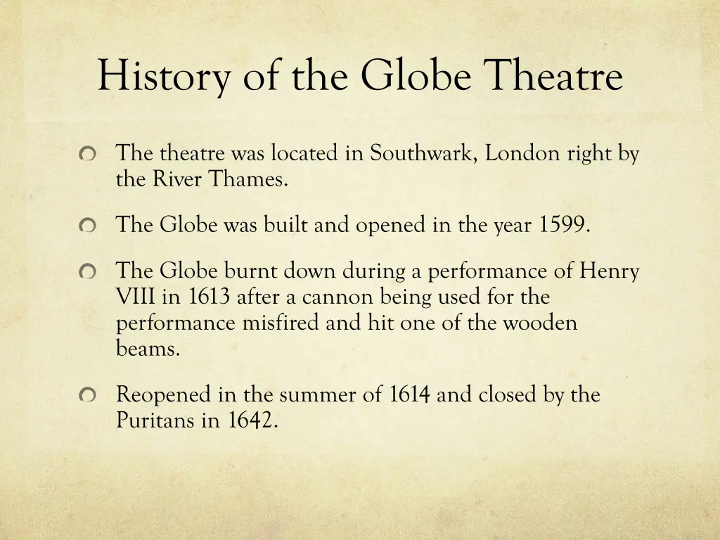 history of the globe theatre