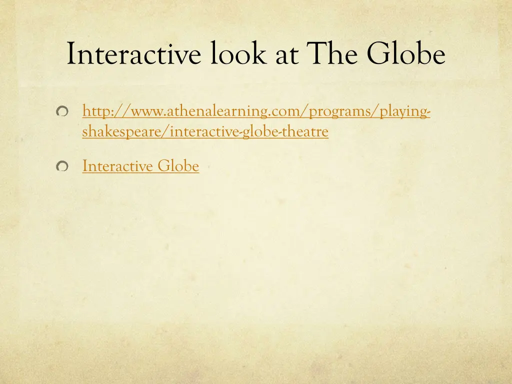 interactive look at the globe