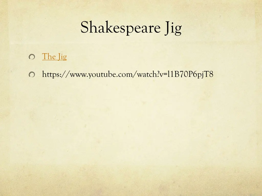 shakespeare jig