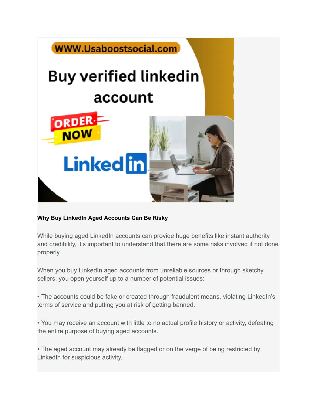 why buy linkedin aged accounts can be risky