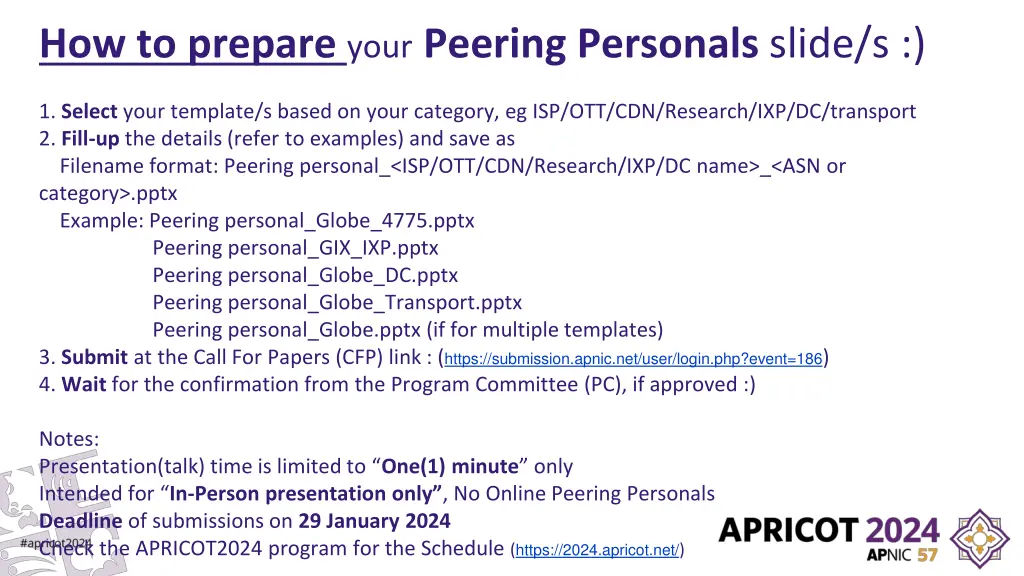 how to prepare your peering personals slide s