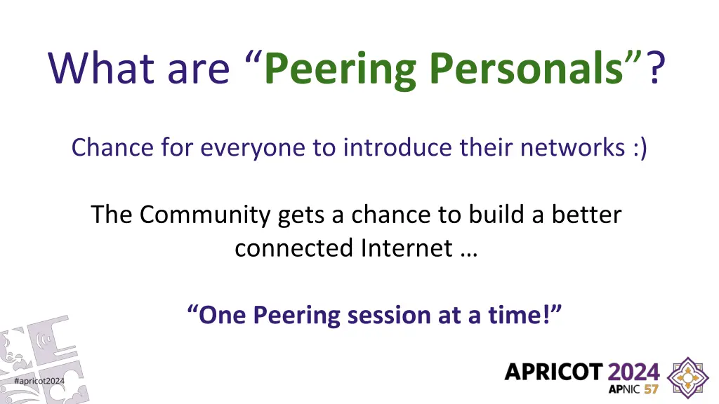 what are peering personals