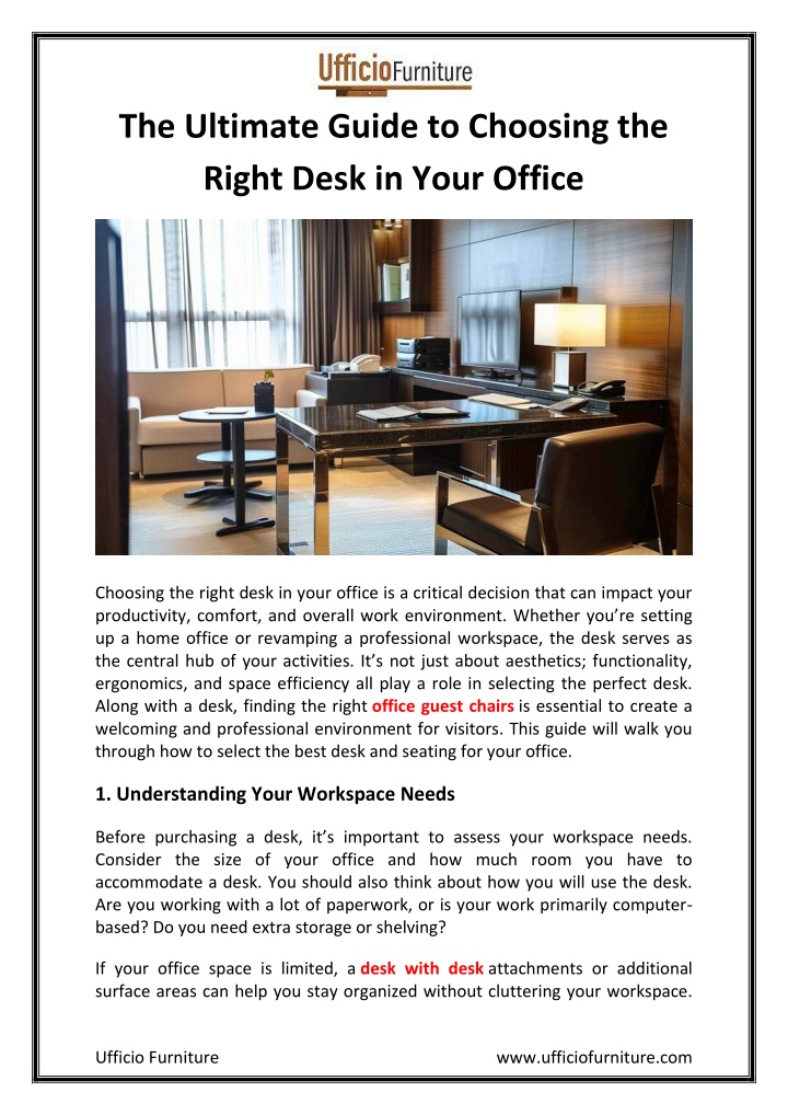 the ultimate guide to choosing the right desk