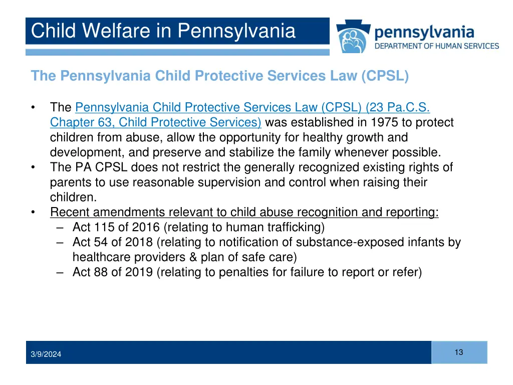 child welfare in pennsylvania 2