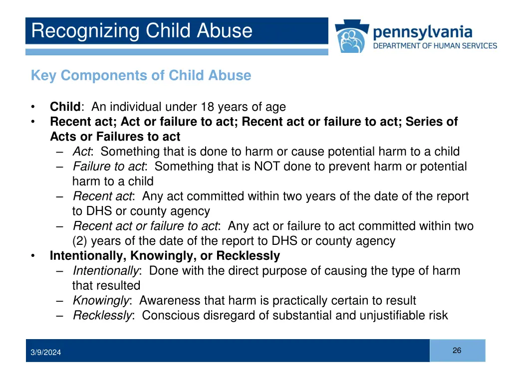 recognizing child abuse 1
