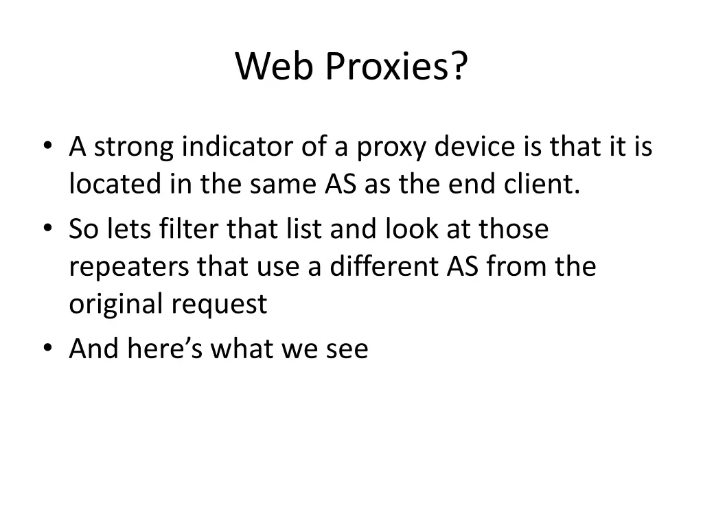 web proxies