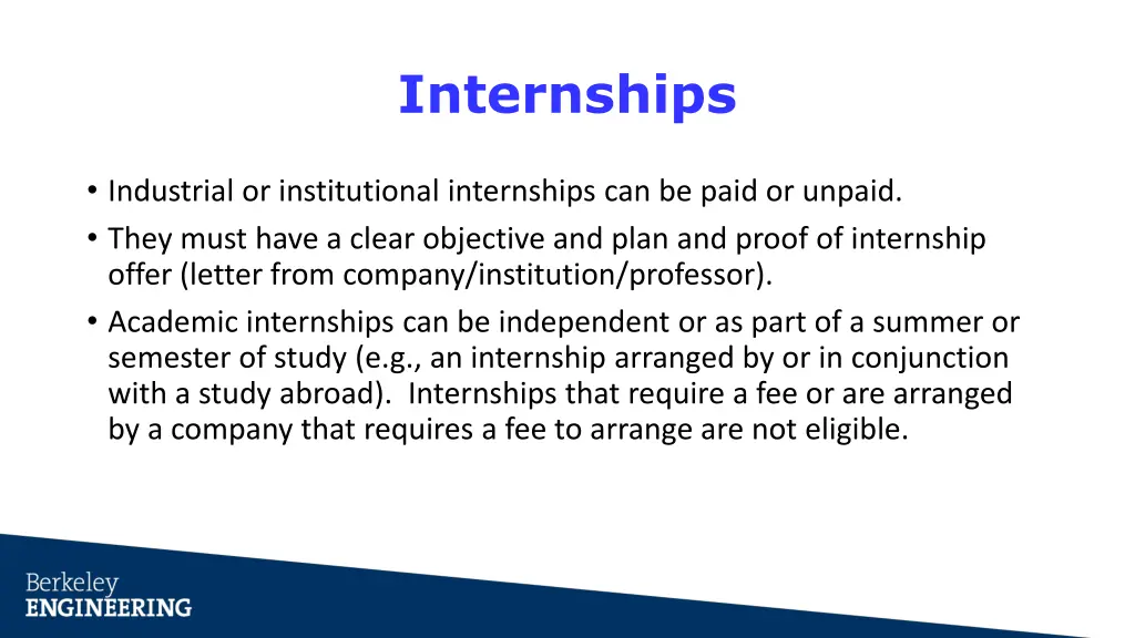 internships