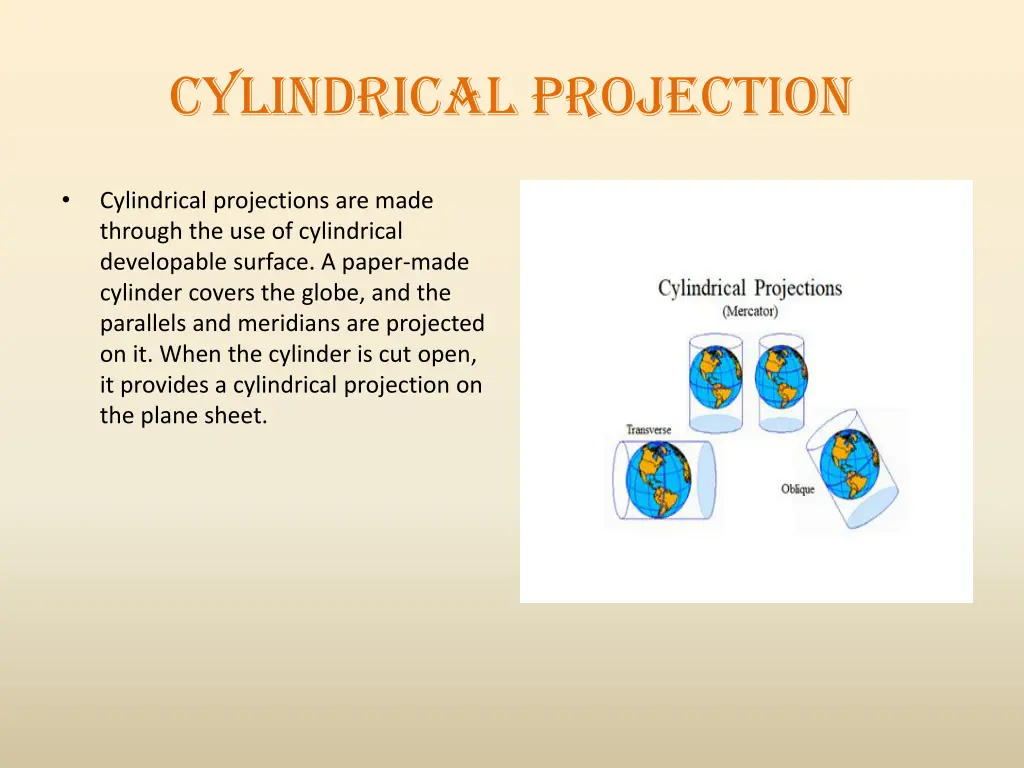 cylindrical projection