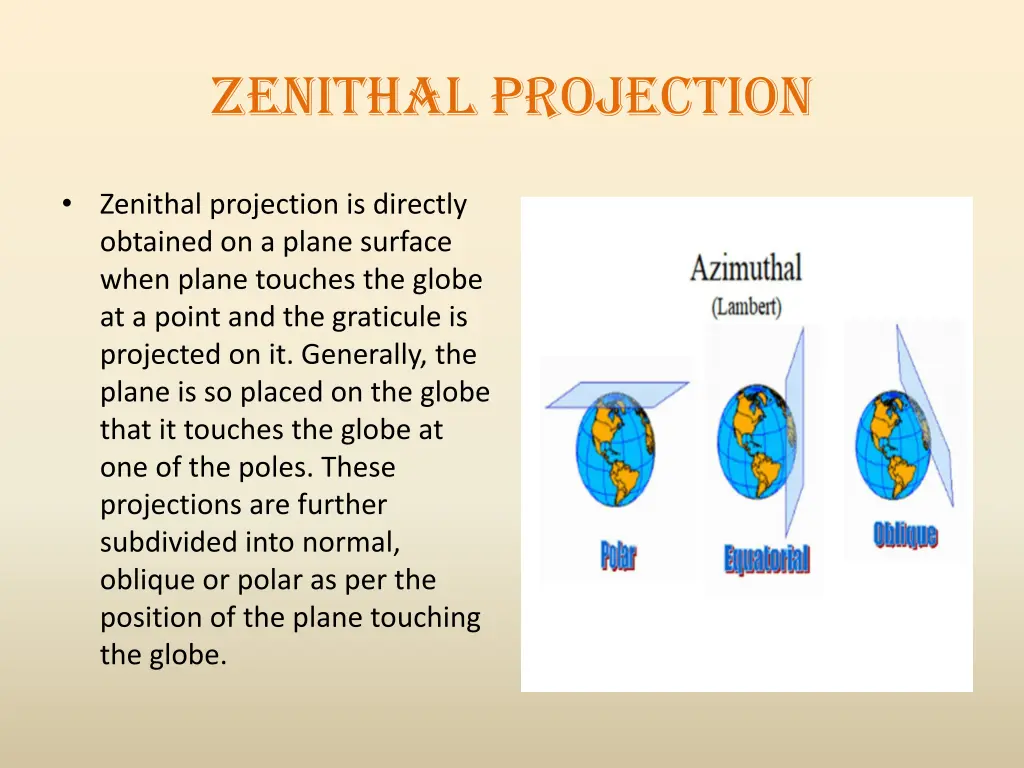 zenithal projection