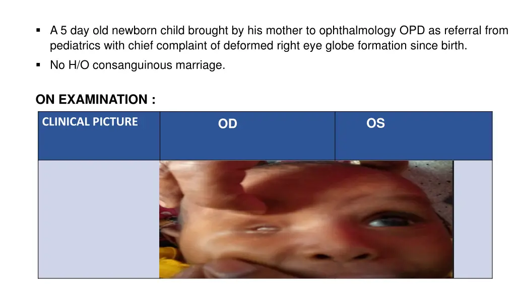 a 5 day old newborn child brought by his mother