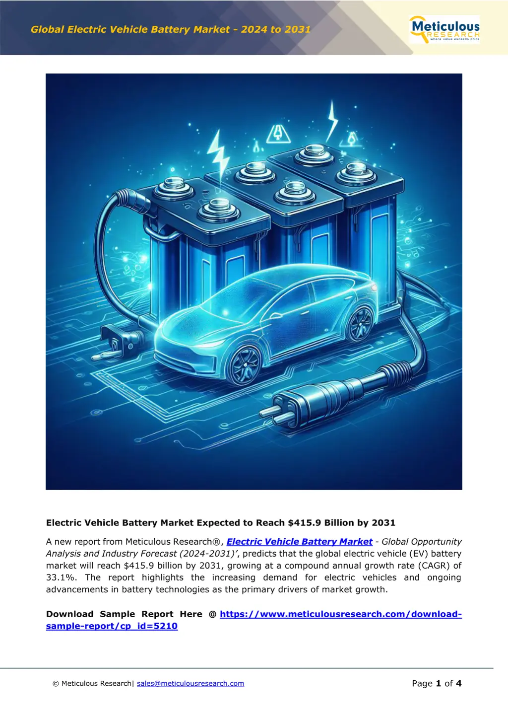 global electric vehicle battery market 2024