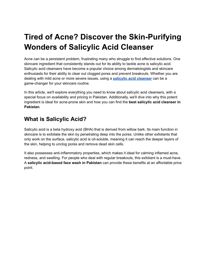 tired of acne discover the skin purifying wonders