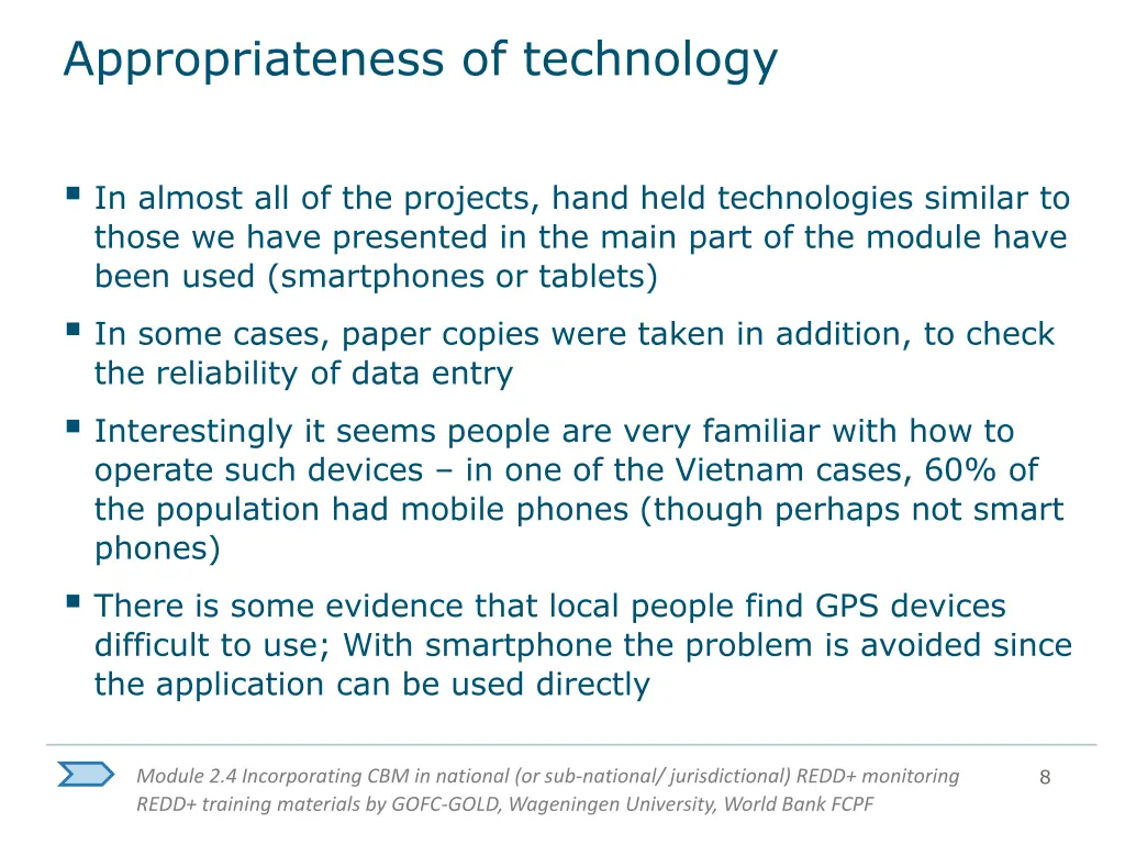 appropriateness of technology