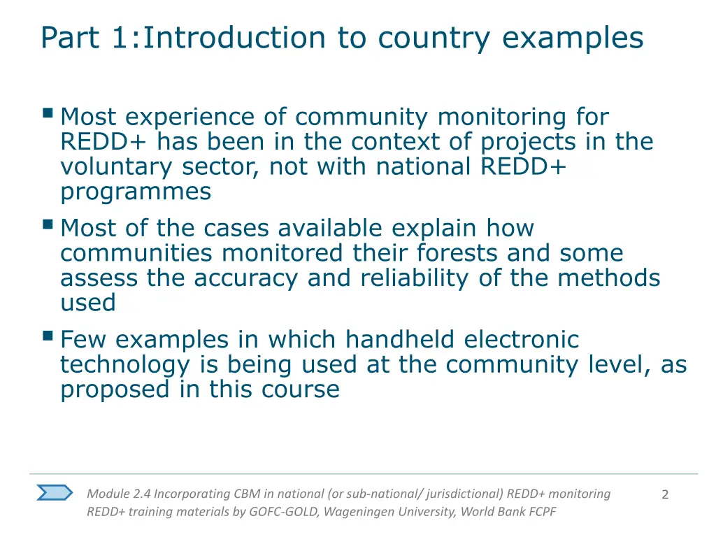 part 1 introduction to country examples