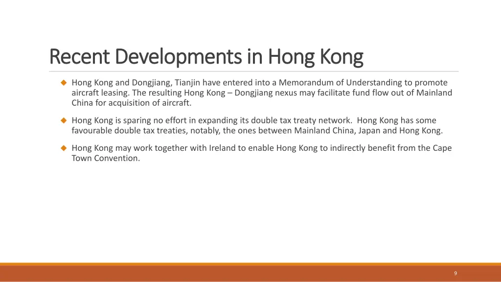 recent developments in hong kong recent