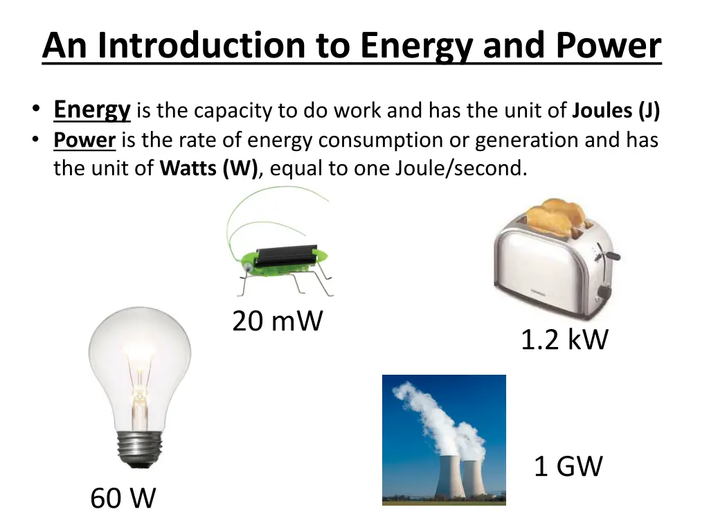 an introduction to energy and power