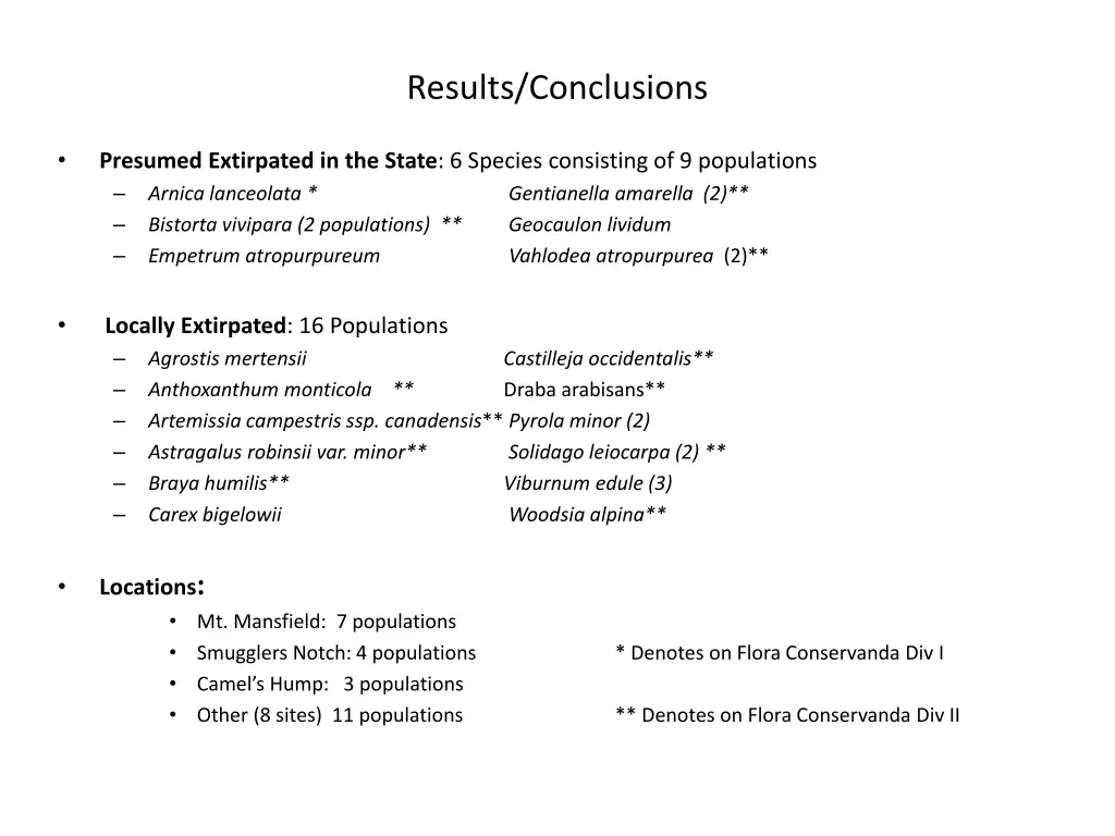 results conclusions