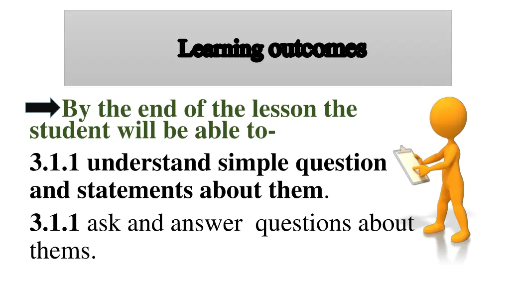 learning outcomes