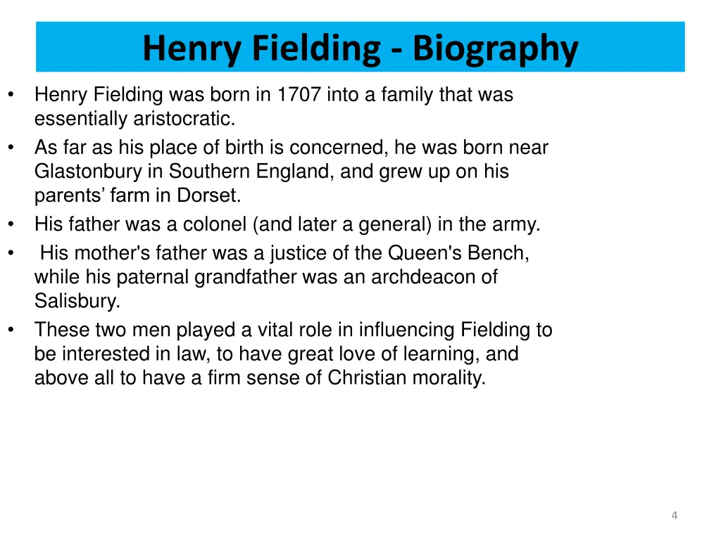 henry fielding biography