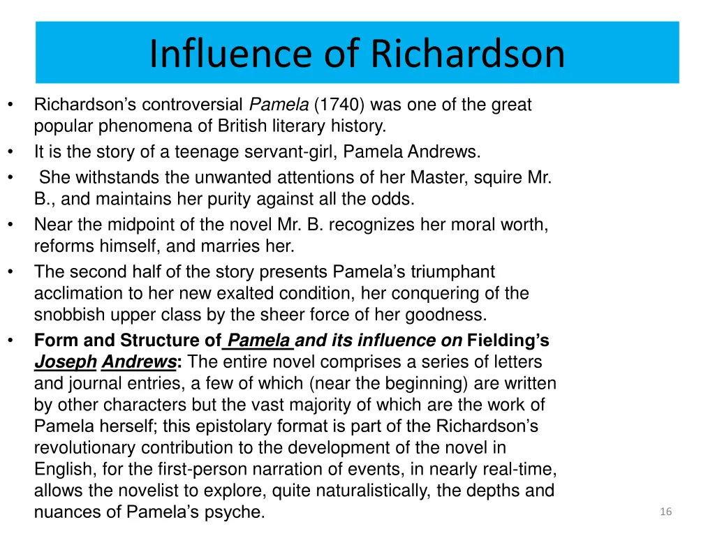 influence of richardson