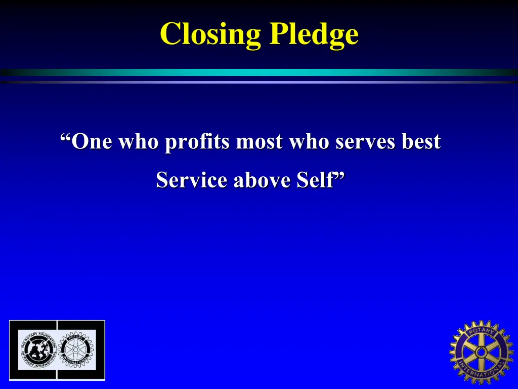 closing pledge