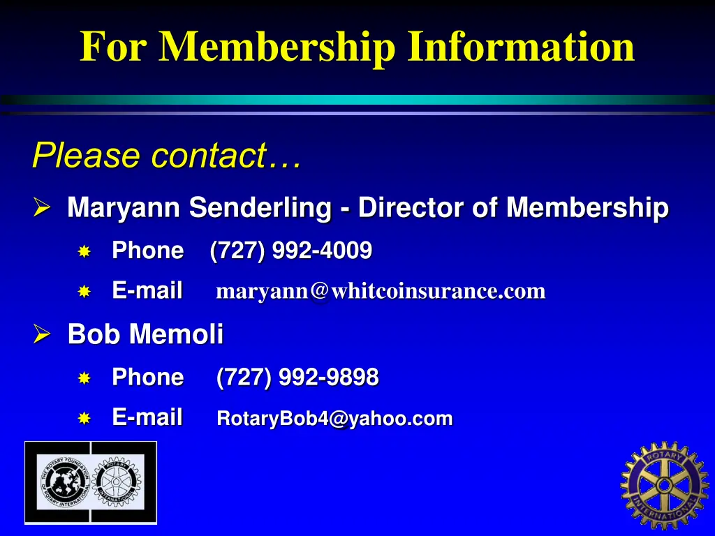 for membership information