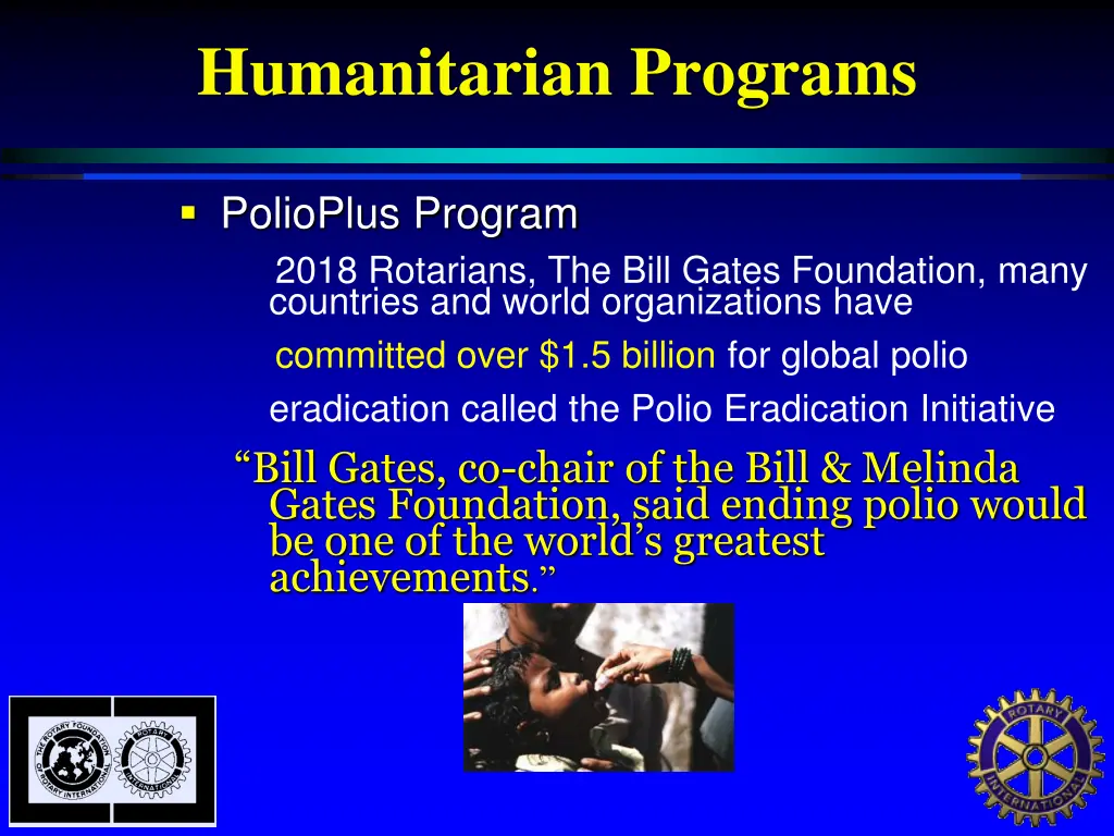 humanitarian programs