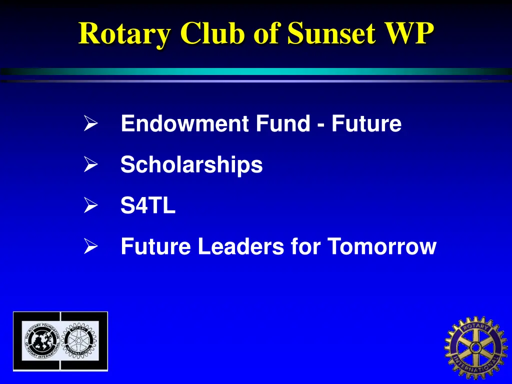 rotary club of sunset wp