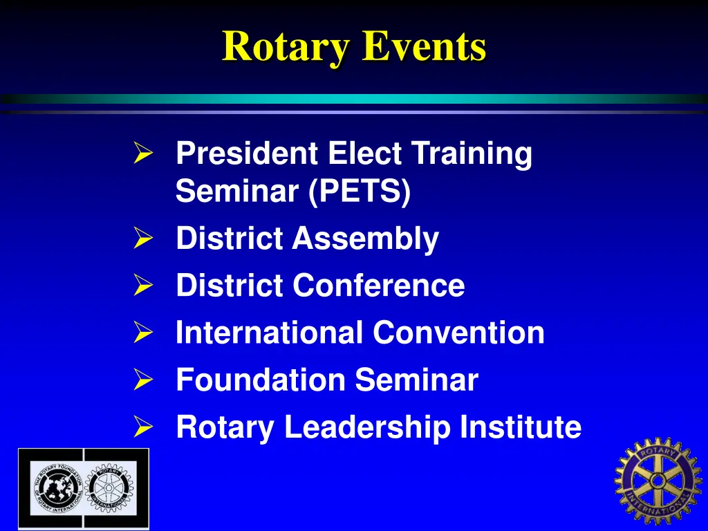 rotary events