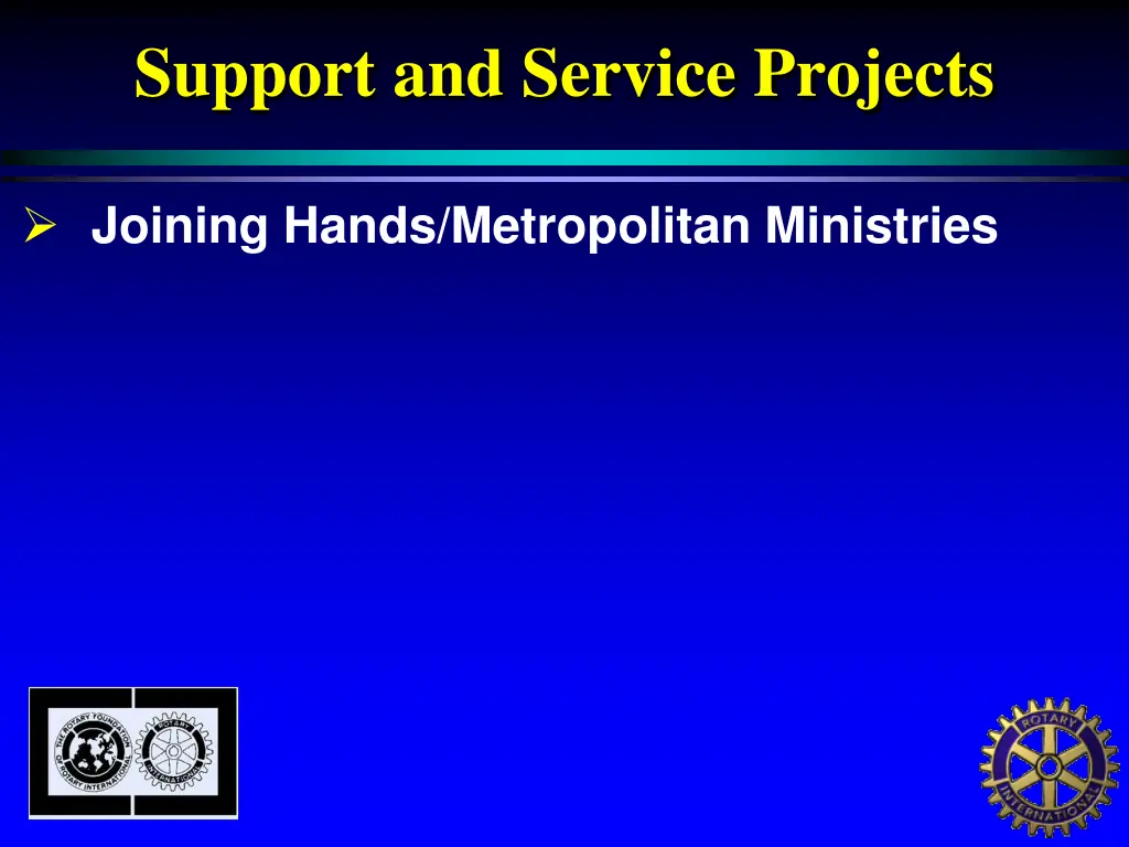 support and service projects