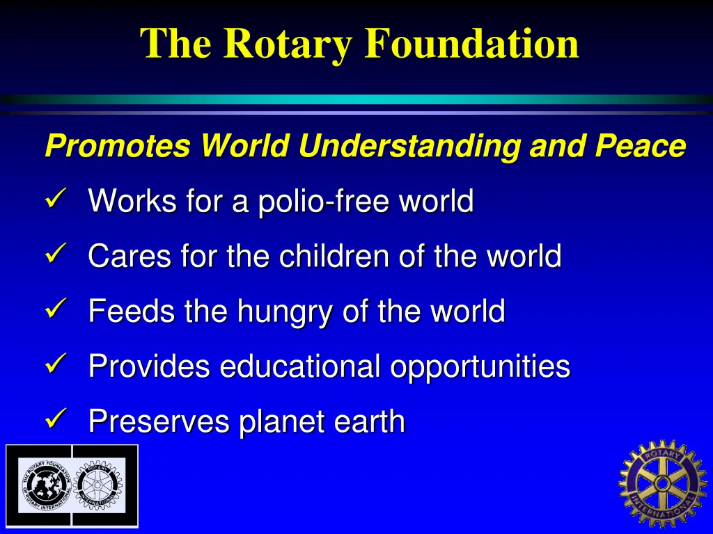 the rotary foundation 1