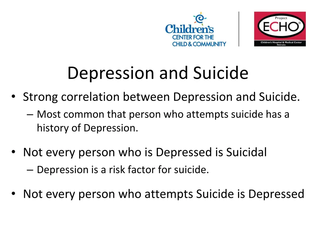 depression and suicide strong correlation between