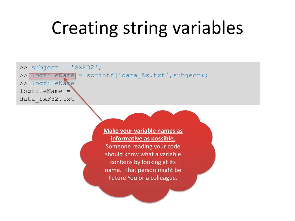 creating string variables 1