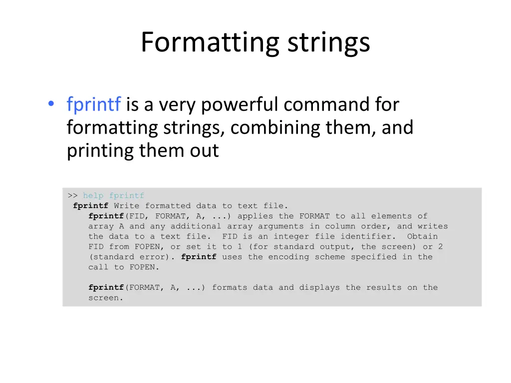 formatting strings 2