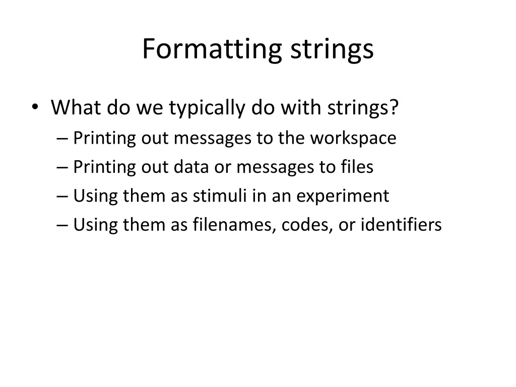 formatting strings