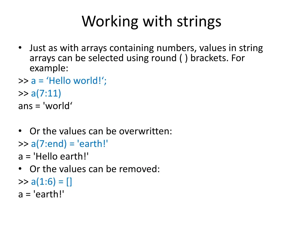 working with strings 2