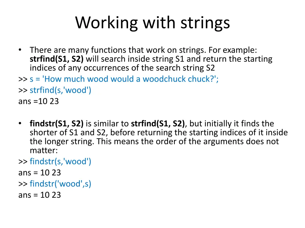 working with strings 5