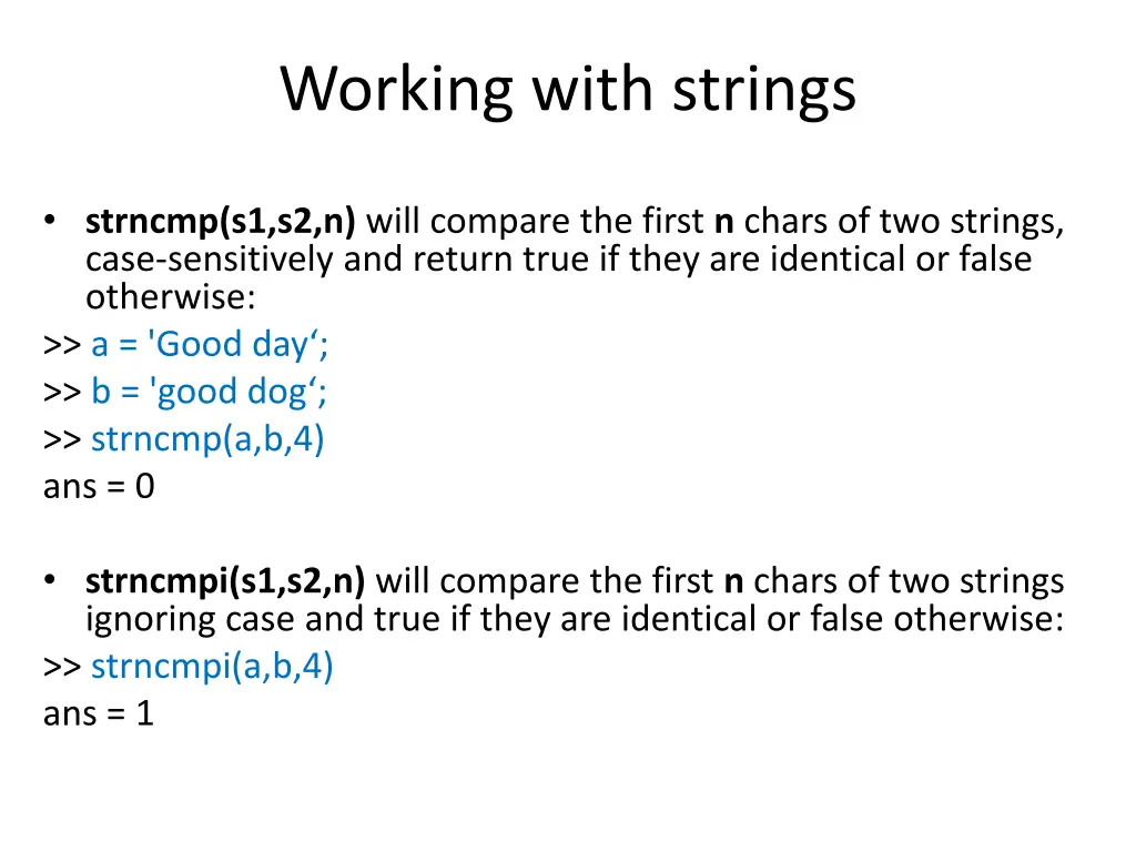 working with strings 7