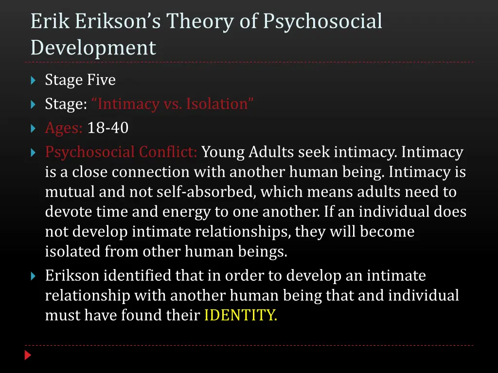 erik erikson s theory of psychosocial development