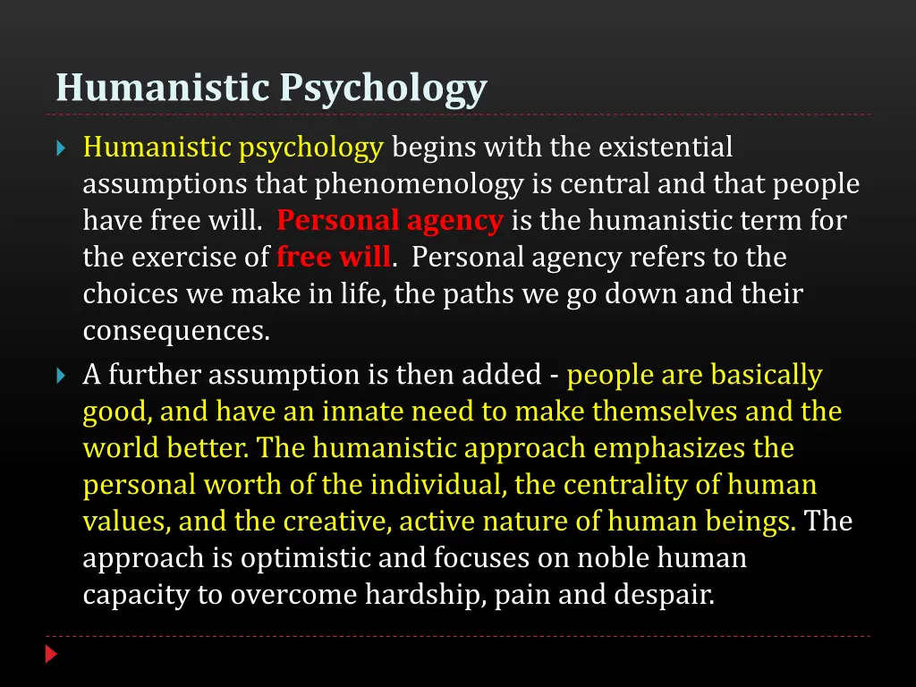 humanistic psychology 1